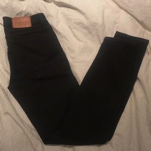 Black J. Crew Toothpick Jeans